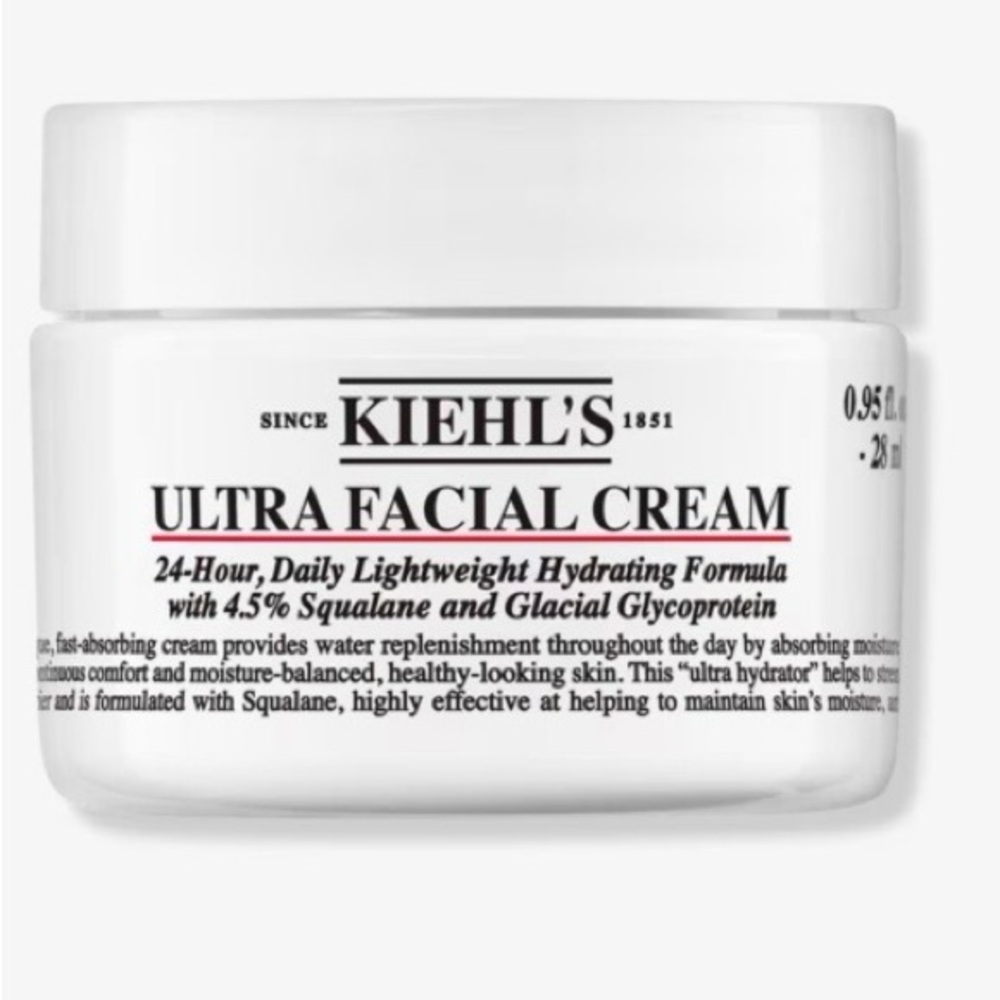Kiehl's Ultra Facial Cream — White Jar with Black and Red Text